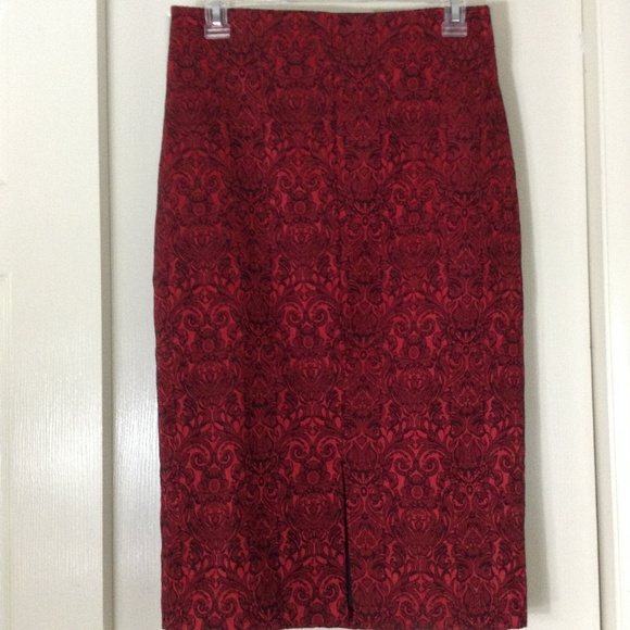 Worthington High Waist Brocade Textured Skirt - Picture 3 of 8